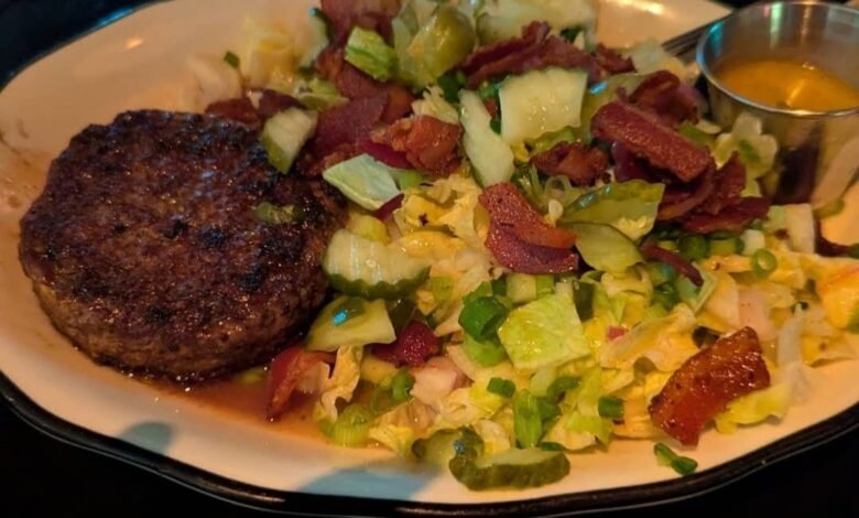 Craft Burger with Chopped Salad and Bacon - Black Tap Craft Burgers & Beer