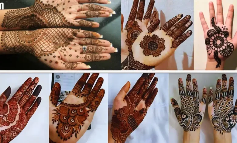 front hand simple mehndi design