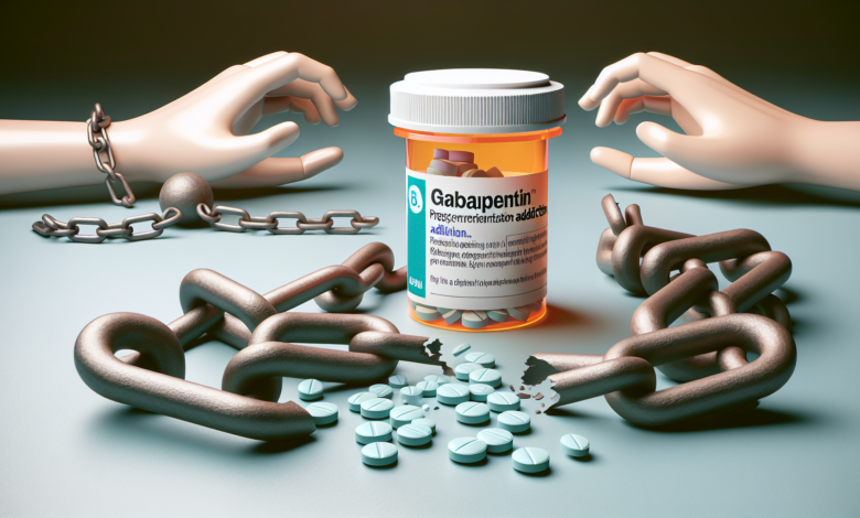 A bottle of pills entangled in chains, symbolizing addiction and confinement.