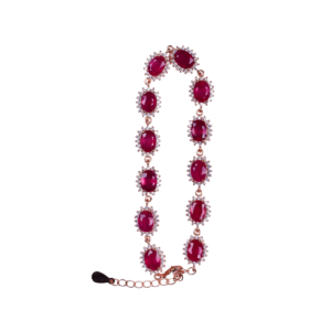 Bracelet - Ruby & White Topaz Bracelet
