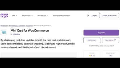 mini cart WooCommerce