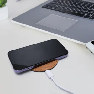 Wireless Charger CorkCircle with logo