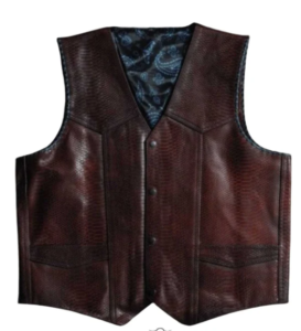 Cowboy Leather Vest - Ride Wild Co