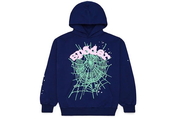 Sp5der OG Web Hoodie Navy