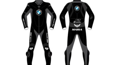 Custom motorcycle race suit by RBZ Sports, tailored for performance and safety, high-quality racing gear, premium motorcycle apparel